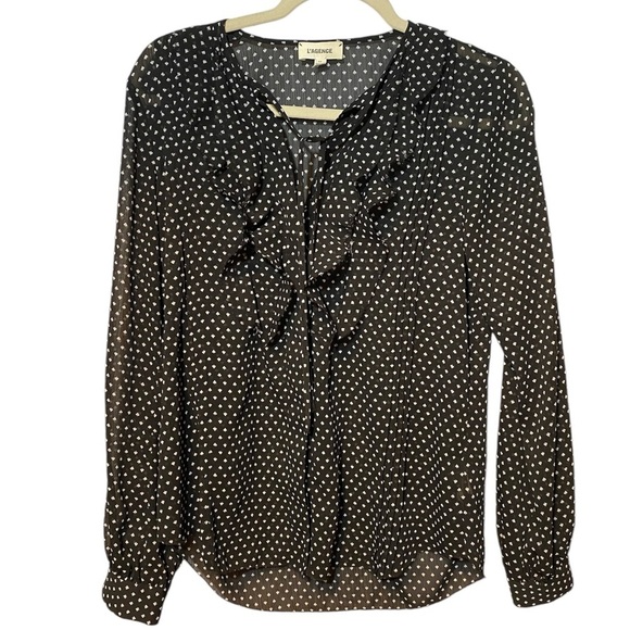 L’agence Tabitha Ruffled Spade Top Size S/P - Picture 2 of 10